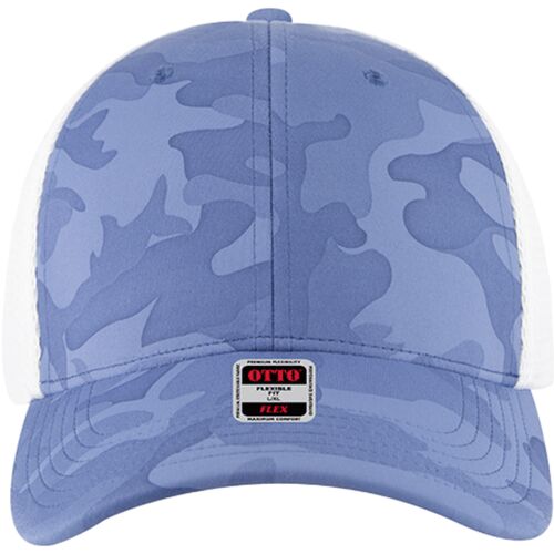 OTTO CAP "OTTO FLEX" Fitted 6 Panel Low Profile Mesh Back Trucker Hat Thumbnail