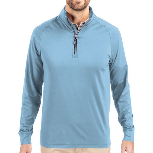 Cutter & Buck Adapt Eco Knit Stretch Recycled Mens Quarter Zip Pullover Thumbnail