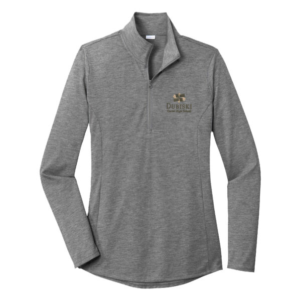 Dubiski - Ladies PosiCharge ® Tri Blend Wicking 1/4 Zip Pullover Thumbnail