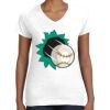 Women's Fine Jersey V-Neck Tee Thumbnail