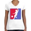 Women's Fine Jersey V-Neck Tee Thumbnail