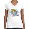 Women's Fine Jersey V-Neck Tee Thumbnail