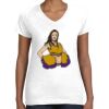 Women's Fine Jersey V-Neck Tee Thumbnail