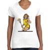 Women's Fine Jersey V-Neck Tee Thumbnail