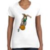 Women's Fine Jersey V-Neck Tee Thumbnail