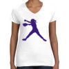 Women's Fine Jersey V-Neck Tee Thumbnail