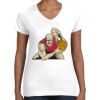 Women's Fine Jersey V-Neck Tee Thumbnail