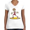 Women's Fine Jersey V-Neck Tee Thumbnail