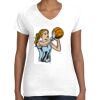 Women's Fine Jersey V-Neck Tee Thumbnail