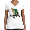 Women's Fine Jersey V-Neck Tee Thumbnail