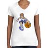 Women's Fine Jersey V-Neck Tee Thumbnail