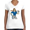 Women's Fine Jersey V-Neck Tee Thumbnail