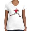 Women's Fine Jersey V-Neck Tee Thumbnail