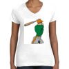 Women's Fine Jersey V-Neck Tee Thumbnail