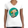 Women's Fine Jersey V-Neck Tee Thumbnail
