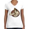 Women's Fine Jersey V-Neck Tee Thumbnail