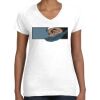Women's Fine Jersey V-Neck Tee Thumbnail