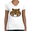 Women's Fine Jersey V-Neck Tee Thumbnail