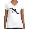 Women's Fine Jersey V-Neck Tee Thumbnail