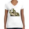 Women's Fine Jersey V-Neck Tee Thumbnail