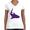Women's Fine Jersey V-Neck Tee Thumbnail