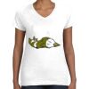 Women's Fine Jersey V-Neck Tee Thumbnail