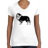 Women's Fine Jersey V-Neck Tee Thumbnail