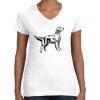Women's Fine Jersey V-Neck Tee Thumbnail