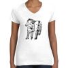 Women's Fine Jersey V-Neck Tee Thumbnail