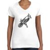 Women's Fine Jersey V-Neck Tee Thumbnail