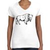 Women's Fine Jersey V-Neck Tee Thumbnail
