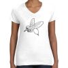 Women's Fine Jersey V-Neck Tee Thumbnail
