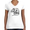 Women's Fine Jersey V-Neck Tee Thumbnail