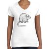 Women's Fine Jersey V-Neck Tee Thumbnail