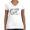 Women's Fine Jersey V-Neck Tee Thumbnail