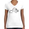 Women's Fine Jersey V-Neck Tee Thumbnail