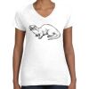 Women's Fine Jersey V-Neck Tee Thumbnail