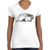 Women's Fine Jersey V-Neck Tee Thumbnail