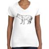 Women's Fine Jersey V-Neck Tee Thumbnail
