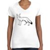 Women's Fine Jersey V-Neck Tee Thumbnail