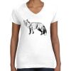Women's Fine Jersey V-Neck Tee Thumbnail