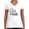 Women's Fine Jersey V-Neck Tee Thumbnail