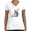 Women's Fine Jersey V-Neck Tee Thumbnail