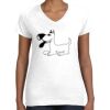 Women's Fine Jersey V-Neck Tee Thumbnail