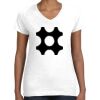 Women's Fine Jersey V-Neck Tee Thumbnail