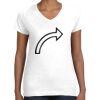 Women's Fine Jersey V-Neck Tee Thumbnail