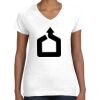 Women's Fine Jersey V-Neck Tee Thumbnail