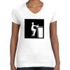 Women's Fine Jersey V-Neck Tee Thumbnail
