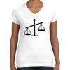 Women's Fine Jersey V-Neck Tee Thumbnail
