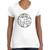 Women's Fine Jersey V-Neck Tee Thumbnail